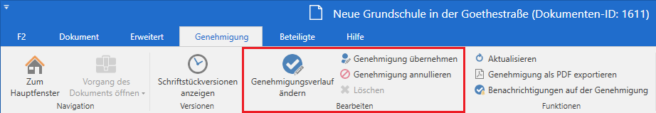 edit approval menu group