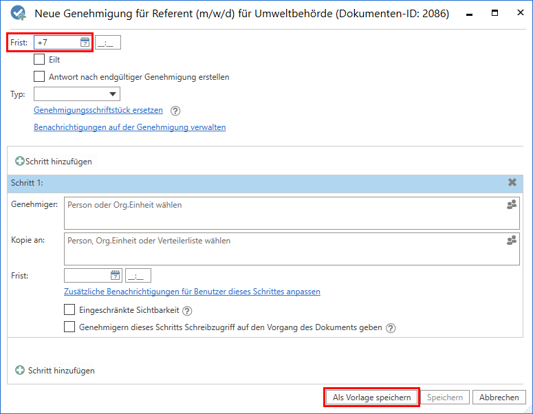 save approval template