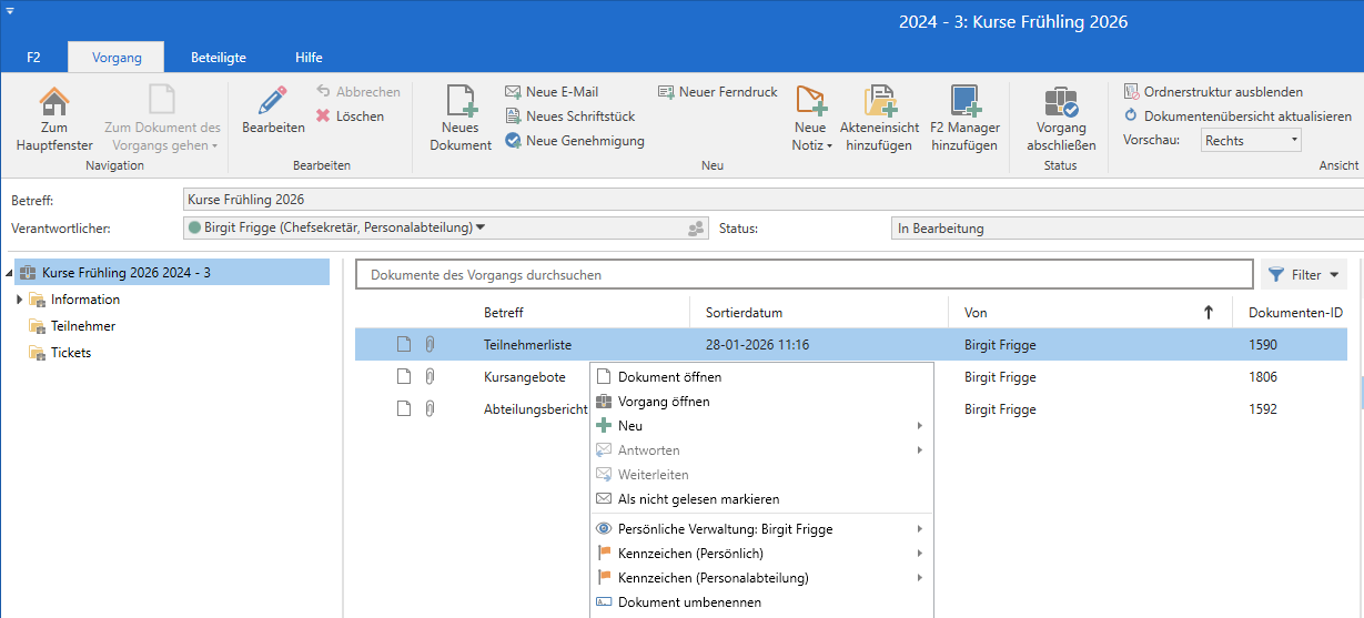right click case record