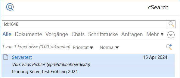 search id