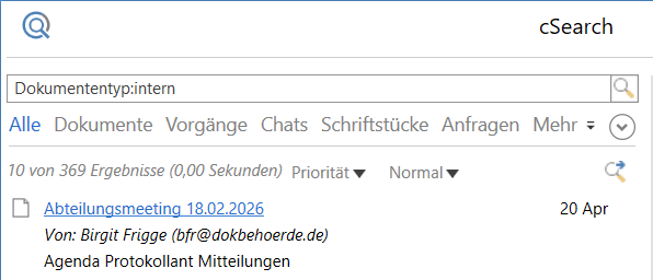 search record type