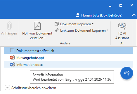 document is being edited tooltip