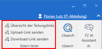 share externally ribbon only