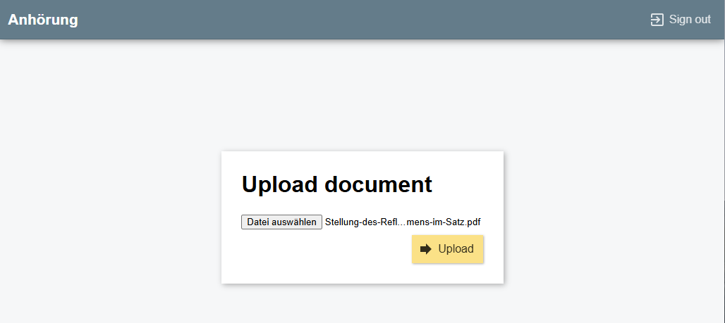 upload receiver chosen