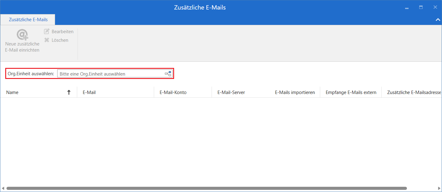 manage extra emails dialogue