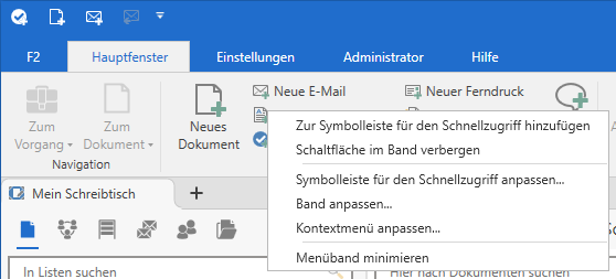 context menu menu item
