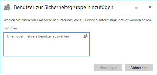 add users dialogue