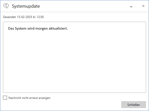 system message user