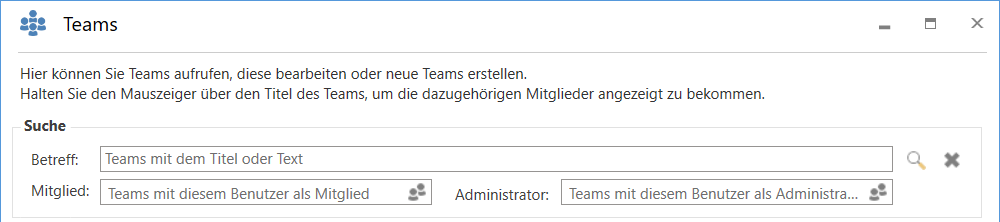 teams search