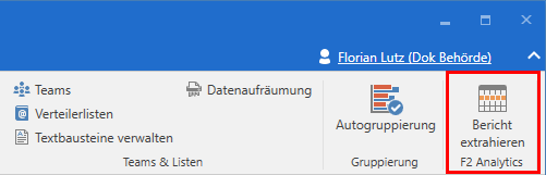 settings tab draw report item