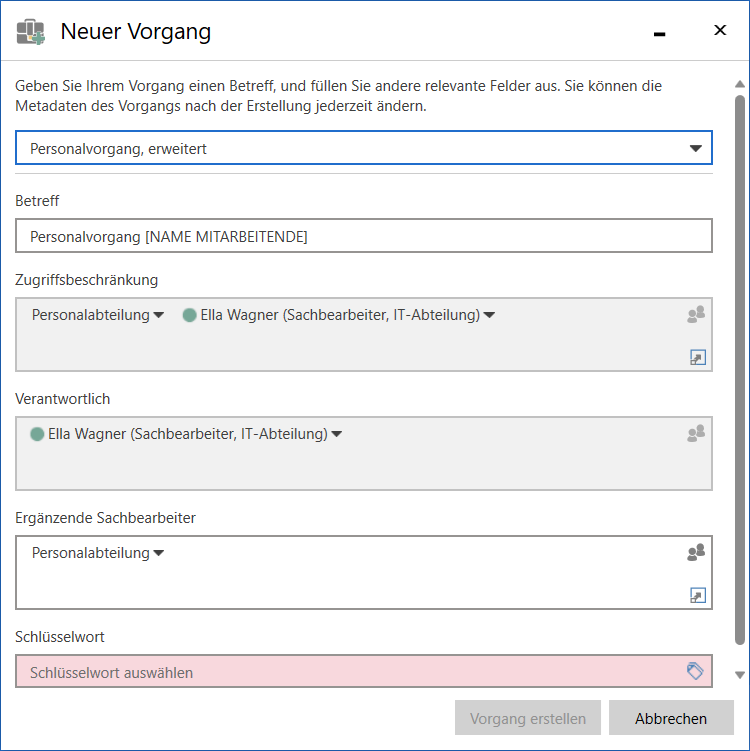 create case from template