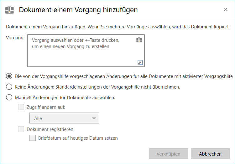 attach existing case