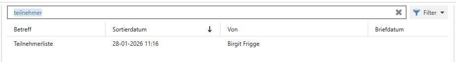 filtering records list