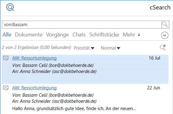 search from