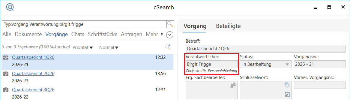 search responsible