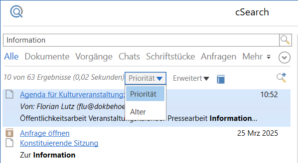 sorting csearch