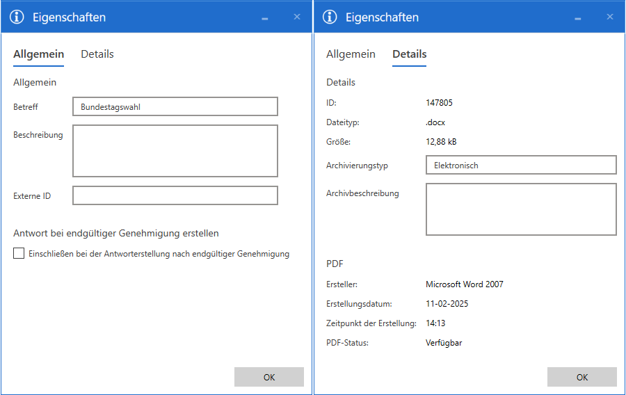 document properties