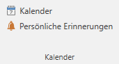 calendar menu item group