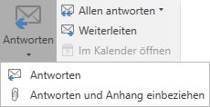 reply menu item group