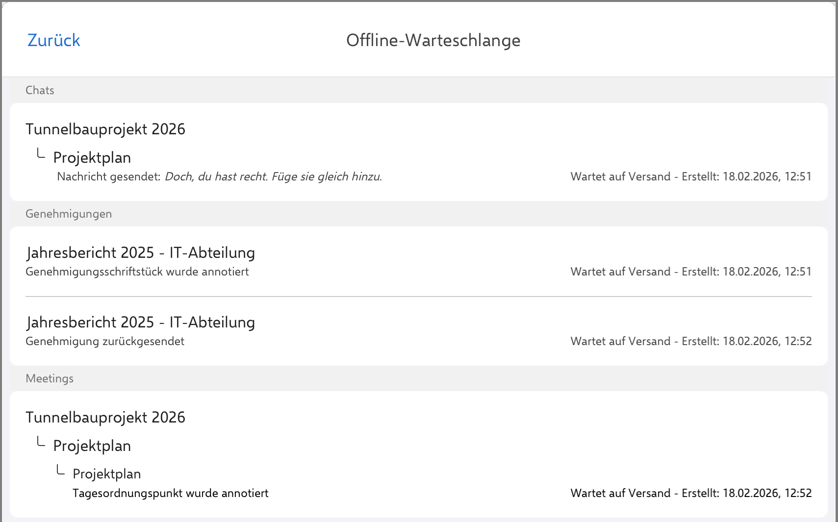 offline queue