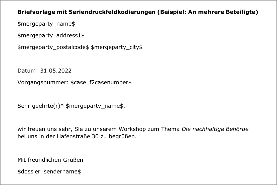 letter template merge codes more recipients