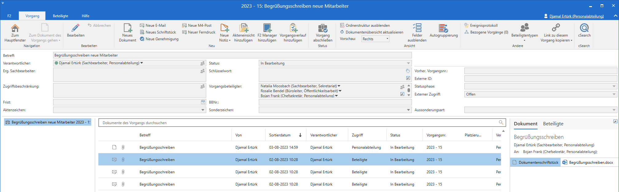 mails on case