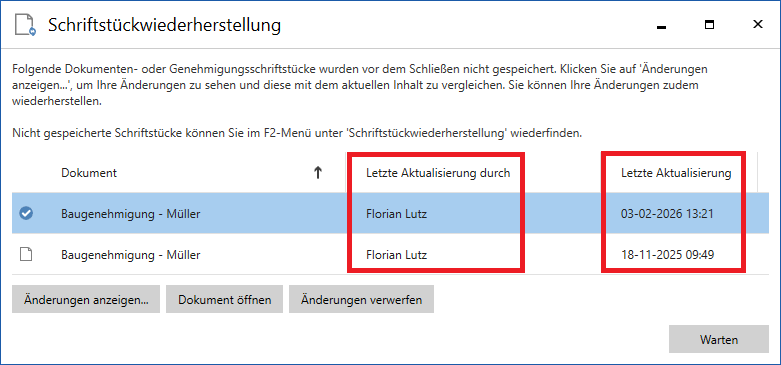 document recovery latest editor