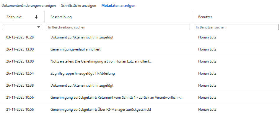 record history show metadata