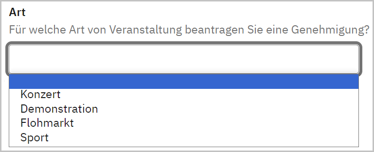 drop down field type