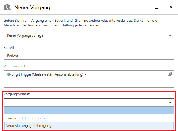 new case dropdown