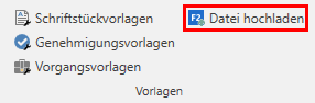 upload file menu item
