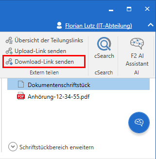 share externally ribbon download