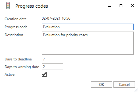 progress codes edit
