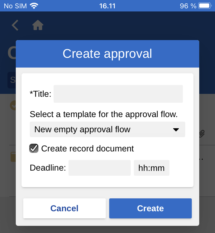 create new approval