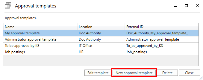 approval template window