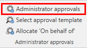 button admin approval