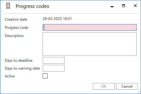 progress codes create