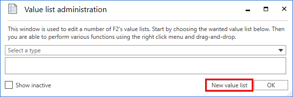 value list create