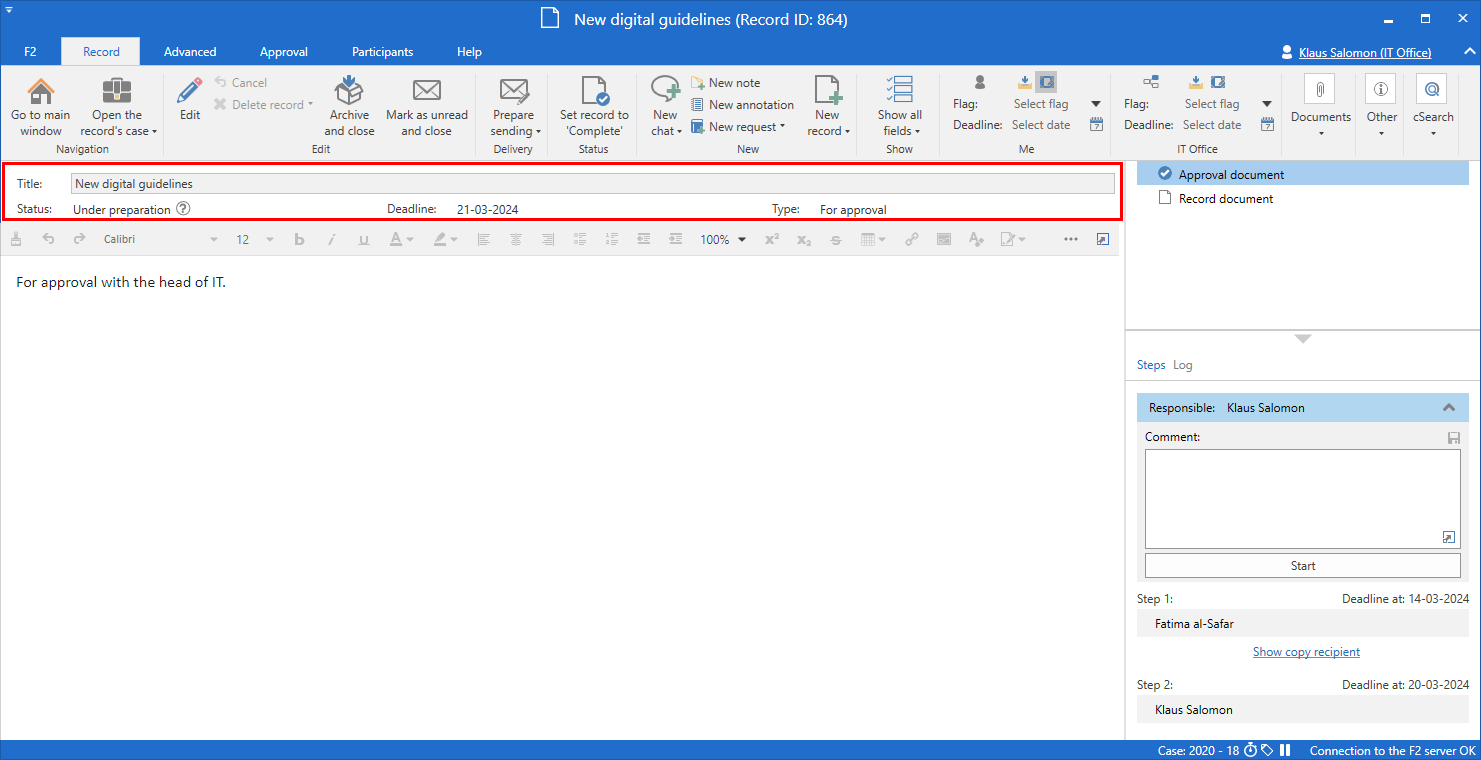 approval record metadata flow