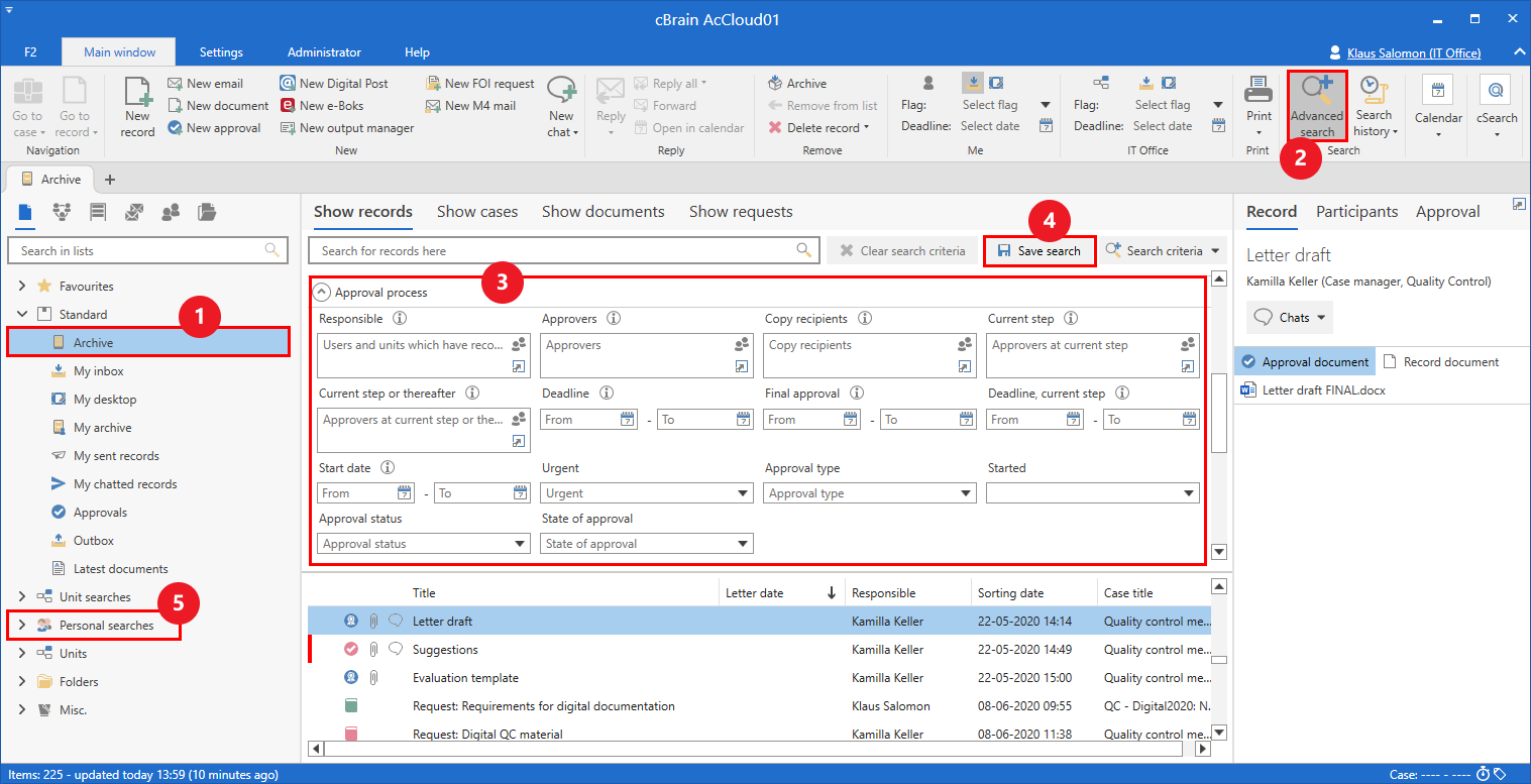 search group approval flow