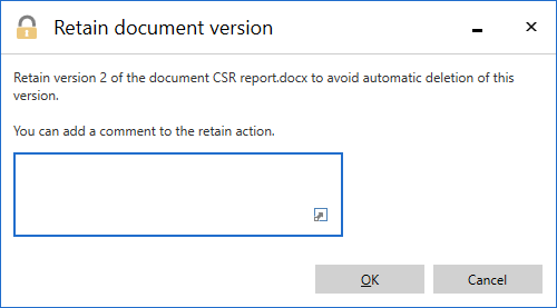 retain document version