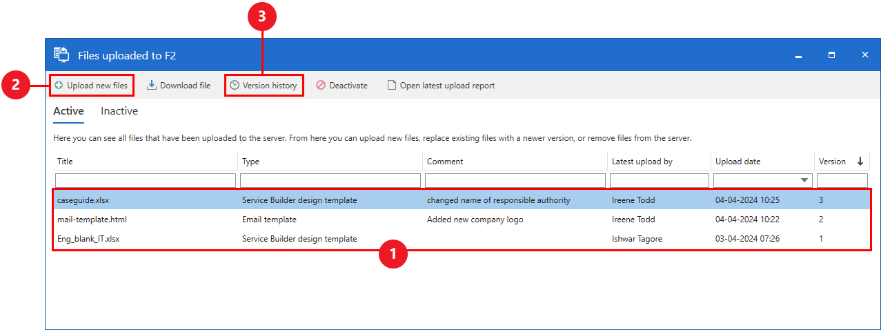 file upload dialogue index