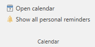 calendar menu item group