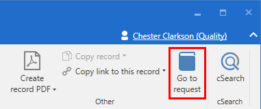 open request record