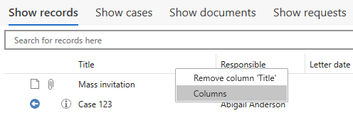 select columns