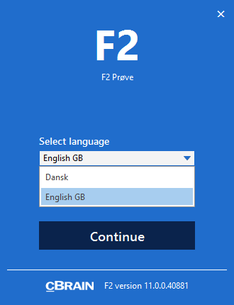 language selector