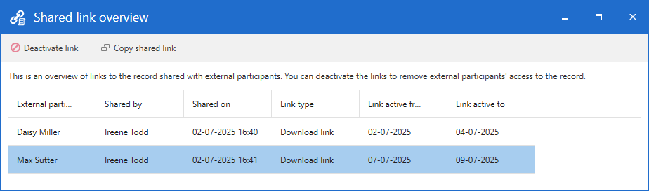 link overview