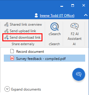 share externally ribbon download