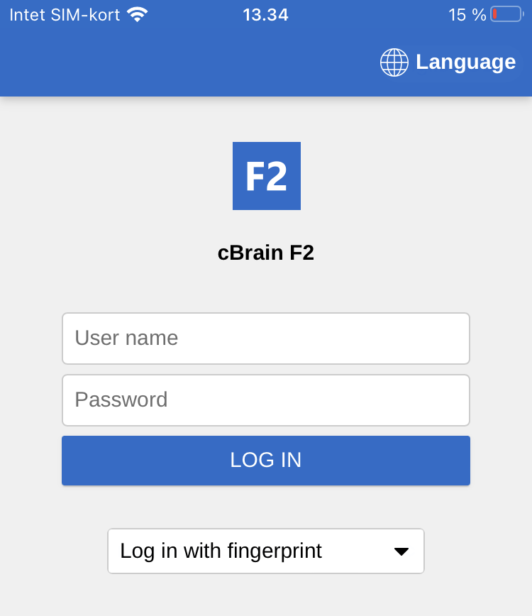 login fingerprint