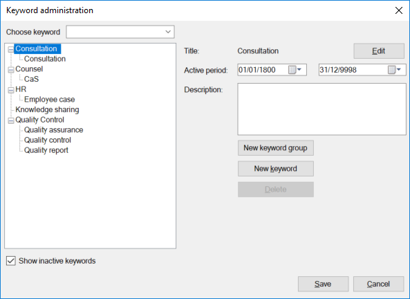 keyword admin window